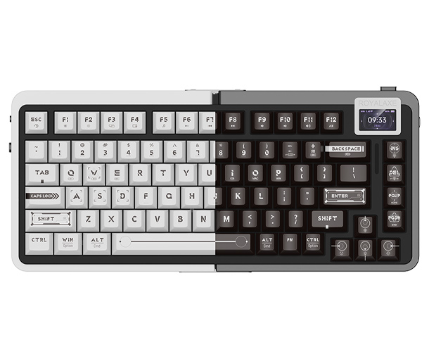 Gaming keyboard, cool RGB effect, Wired+2.4G+BT1+BT2 multipl