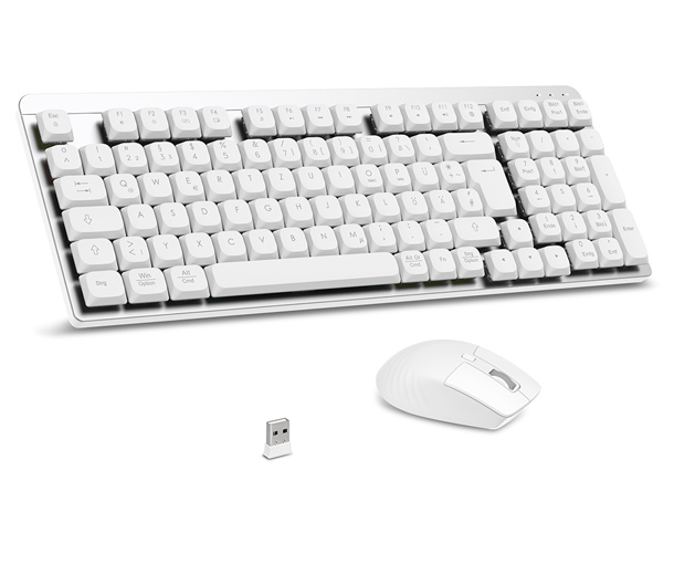 Wireless Keyboard Mouse Combo,2.4G Compact Ultra-Thin Ergono